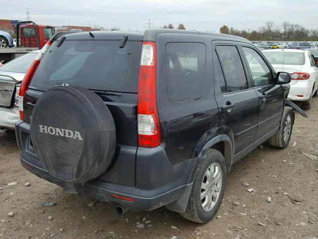 JHLRD78836C051940 - 2006 HONDA CR-V EX BLACK photo 4