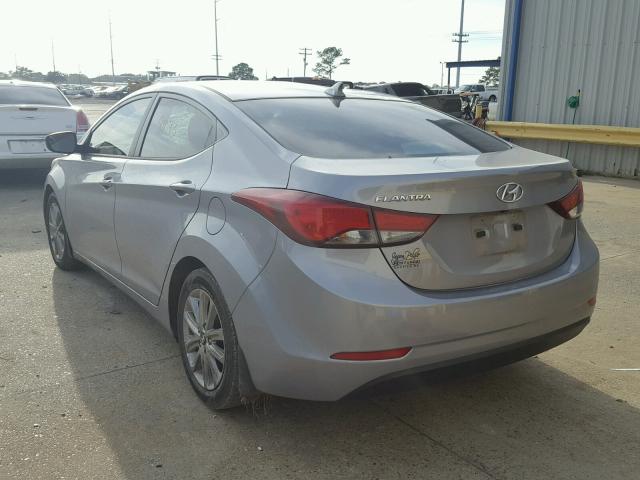 5NPDH4AE0FH623447 - 2015 HYUNDAI ELANTRA SE BLUE photo 3