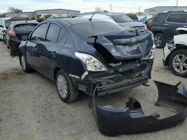 3N1CN7AP0GL839195 - 2016 NISSAN VERSA S BLUE photo 3