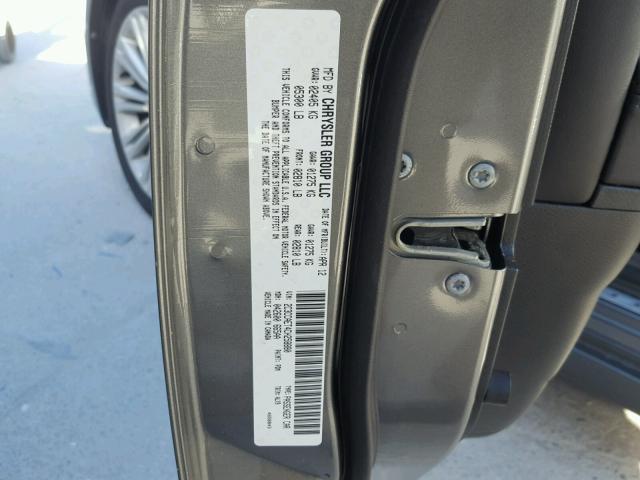 2C3CCAET4CH258880 - 2012 CHRYSLER 300C GRAY photo 10