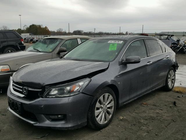 1HGCR3F89EA031302 - 2014 HONDA ACCORD EXL GRAY photo 2