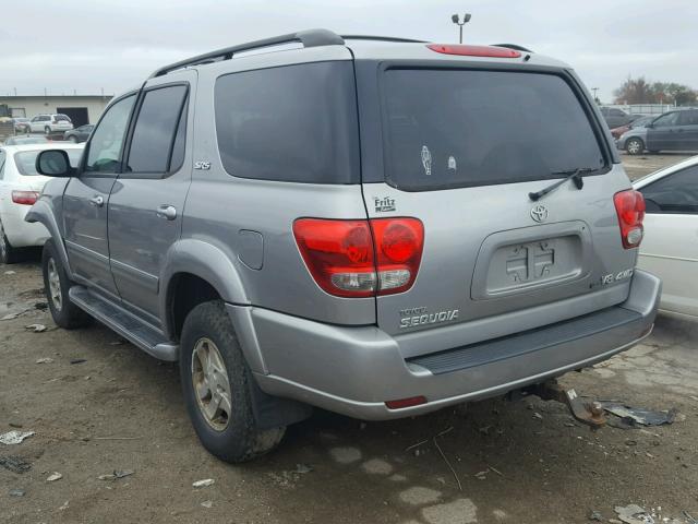 5TDBT44A93S157554 - 2003 TOYOTA SEQUOIA SR SILVER photo 3