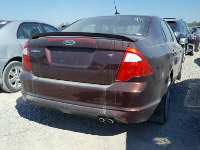 3FAHP0HA1CR160880 - 2012 FORD FUSION SE BROWN photo 4