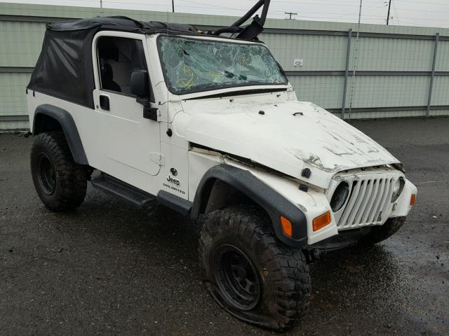 1J4FA44S65P382814 - 2005 JEEP WRANGLER WHITE photo 1