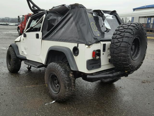 1J4FA44S65P382814 - 2005 JEEP WRANGLER WHITE photo 3