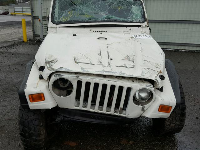 1J4FA44S65P382814 - 2005 JEEP WRANGLER WHITE photo 9