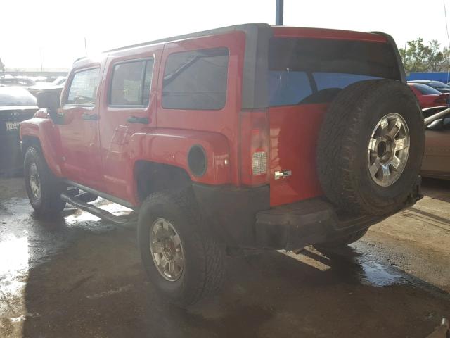 5GTEN13E388161260 - 2008 HUMMER H3 RED photo 3