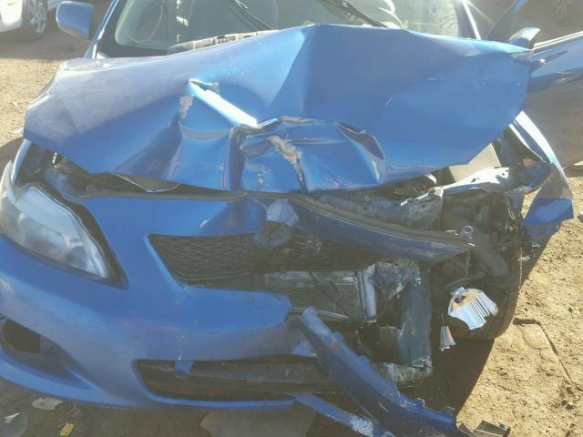 2T1BU4EE0AC332293 - 2010 TOYOTA COROLLA BA BLUE photo 7