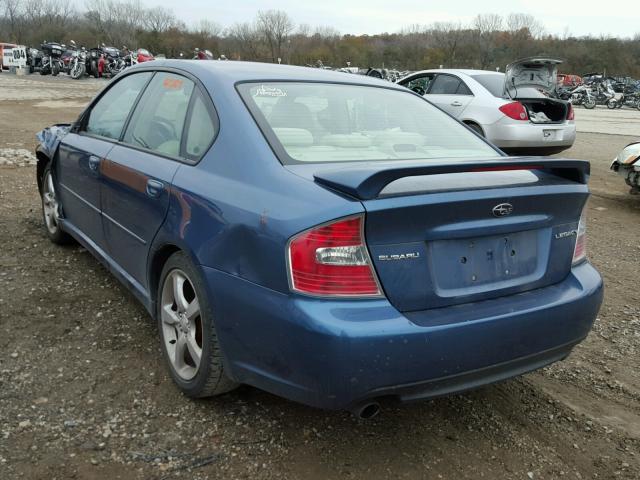 4S3BL616077208628 - 2007 SUBARU LEGACY 2.5 BLUE photo 3