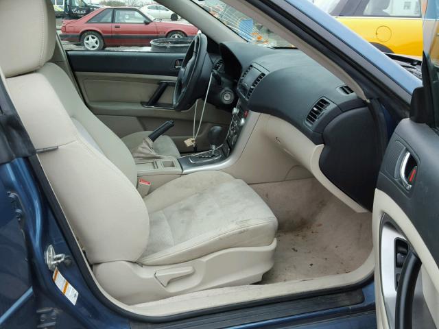 4S3BL616077208628 - 2007 SUBARU LEGACY 2.5 BLUE photo 5