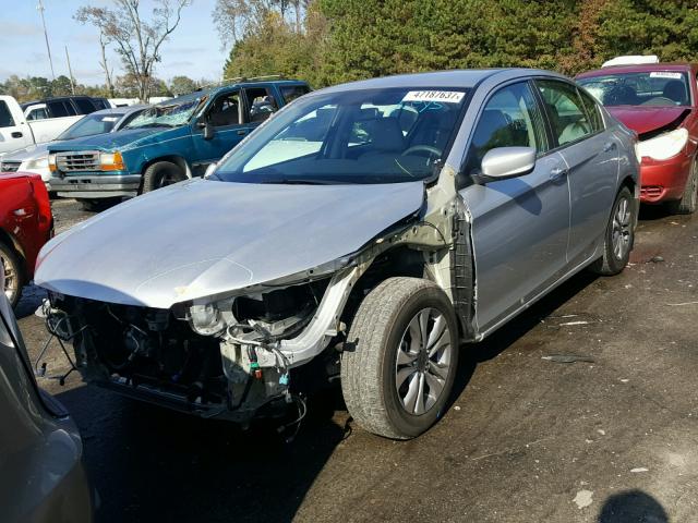 1HGCR2F39EA253675 - 2014 HONDA ACCORD LX SILVER photo 2