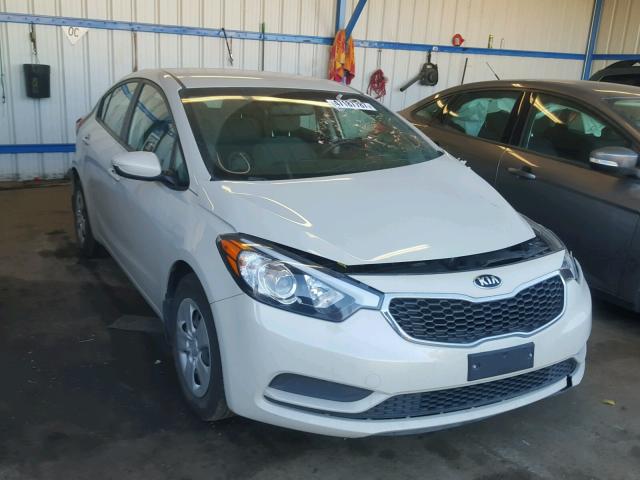 KNAFK4A67E5178655 - 2014 KIA FORTE LX WHITE photo 1