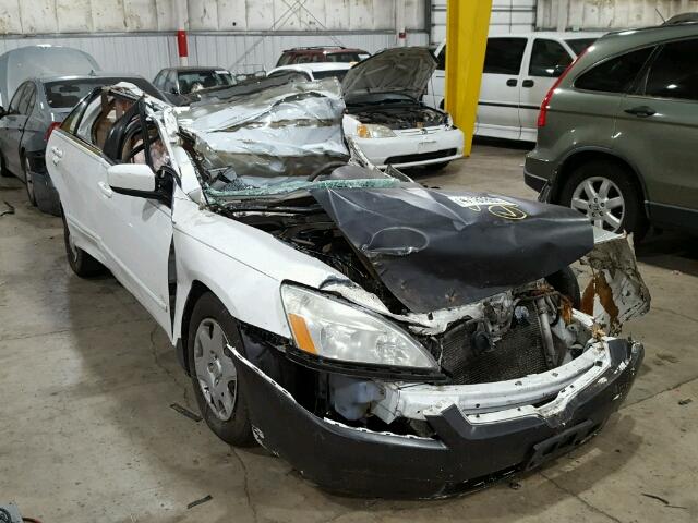 1HGCM564X5A120240 - 2005 HONDA ACCORD LX WHITE photo 1