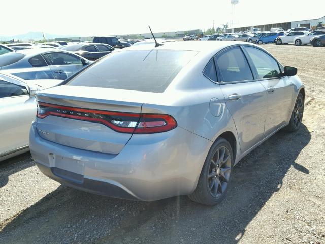 1C3CDFAA3GD578581 - 2016 DODGE DART SE GRAY photo 4