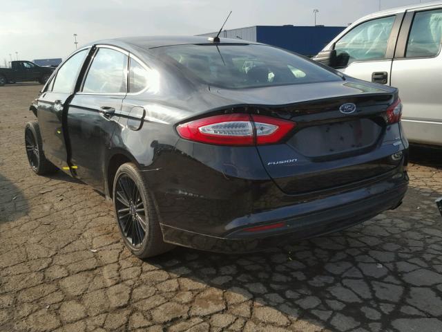 3FA6P0HD0GR278085 - 2016 FORD FUSION SE BLACK photo 3