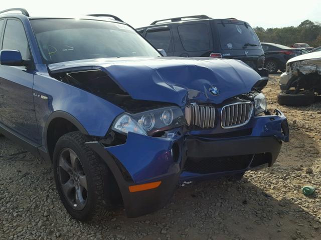 WBXPC93448WJ17228 - 2008 BMW X3 3.0SI BLUE photo 9