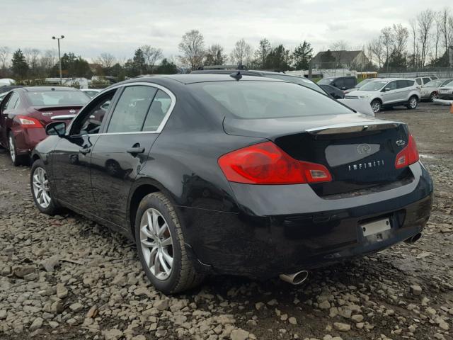 JNKBV61FX8M257024 - 2008 INFINITI G35 BLACK photo 3