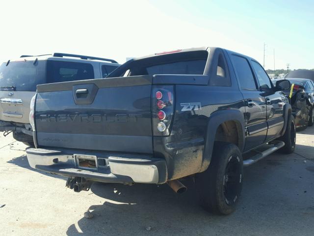 3GNEK12T94G227354 - 2004 CHEVROLET AVALANCHE BLACK photo 4