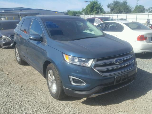 2FMPK3J96GBB27315 - 2016 FORD EDGE SEL BLUE photo 1