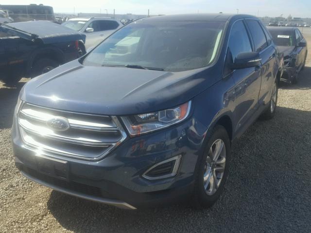 2FMPK3J96GBB27315 - 2016 FORD EDGE SEL BLUE photo 2