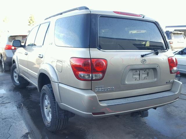 5TDZT34A45S252437 - 2005 TOYOTA SEQUOIA SR TAN photo 3