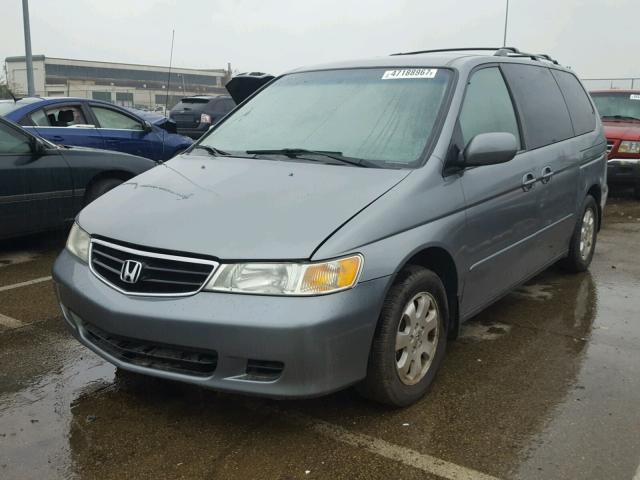 2HKRL18672H523096 - 2002 HONDA ODYSSEY EX GRAY photo 2