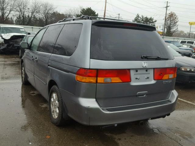 2HKRL18672H523096 - 2002 HONDA ODYSSEY EX GRAY photo 3