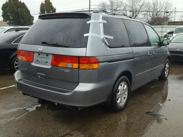 2HKRL18672H523096 - 2002 HONDA ODYSSEY EX GRAY photo 4