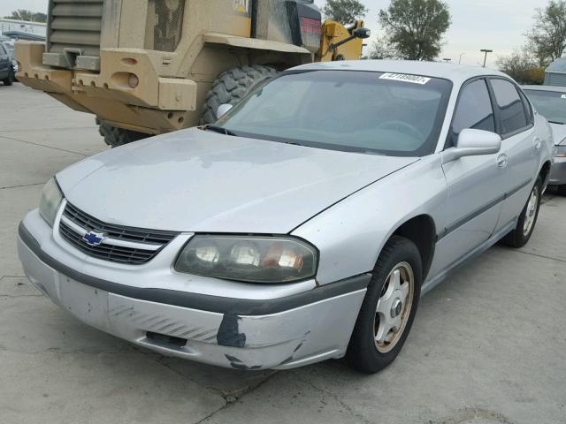 2G1WF52E649334830 - 2004 CHEVROLET IMPALA GRAY photo 2