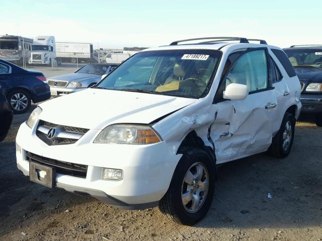 2HNYD18295H552967 - 2005 ACURA MDX WHITE photo 2