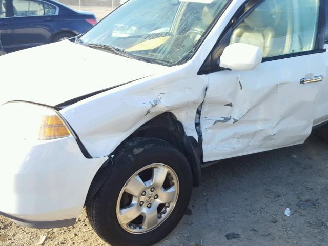 2HNYD18295H552967 - 2005 ACURA MDX WHITE photo 9