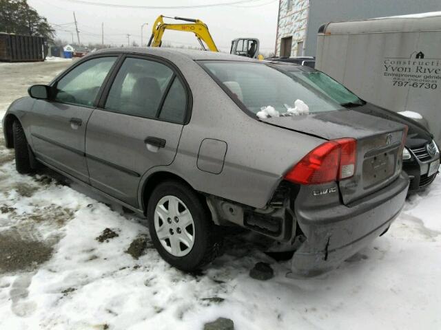 2HGES16125H030272 - 2005 HONDA CIVIC DX GRAY photo 3