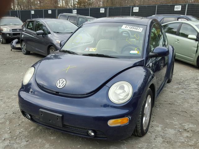 3VWCK21C41M460348 - 2001 VOLKSWAGEN NEW BEETLE BLUE photo 2