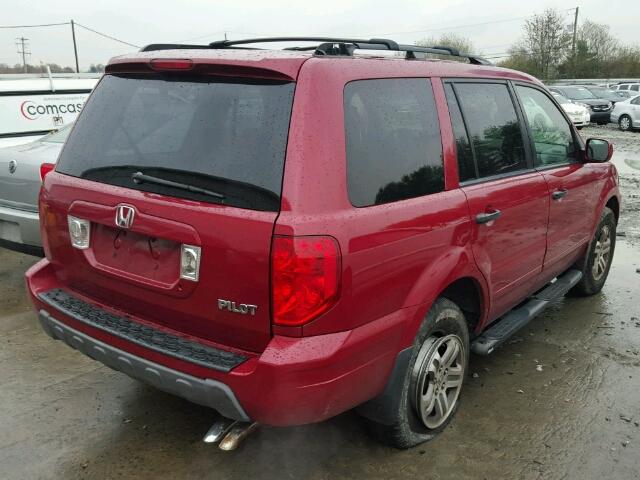 2HKYF18403H502139 - 2003 HONDA PILOT EX BURGUNDY photo 4