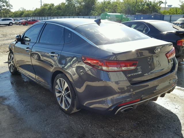 5XXGW4L25GG014003 - 2016 KIA OPTIMA SX GRAY photo 3