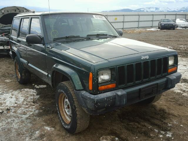 1J4FF68S8XL613018 - 1999 JEEP CHEROKEE S GREEN photo 1