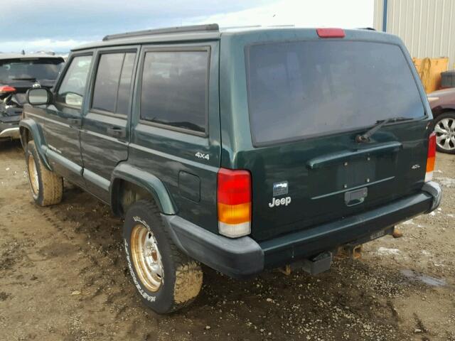 1J4FF68S8XL613018 - 1999 JEEP CHEROKEE S GREEN photo 3