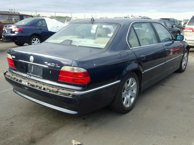 WBAGH83491DP32266 - 2001 BMW 740 IL BLUE photo 4