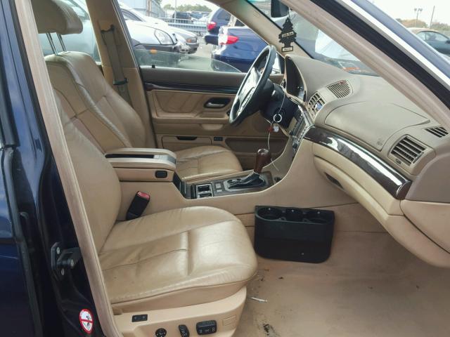 WBAGH83491DP32266 - 2001 BMW 740 IL BLUE photo 5