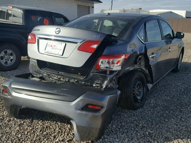 3N1AB7AP9HL715217 - 2017 NISSAN SENTRA S GRAY photo 4