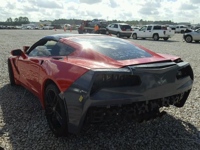 1G1YD2D72F5101507 - 2015 CHEVROLET CORVETTE S RED photo 3