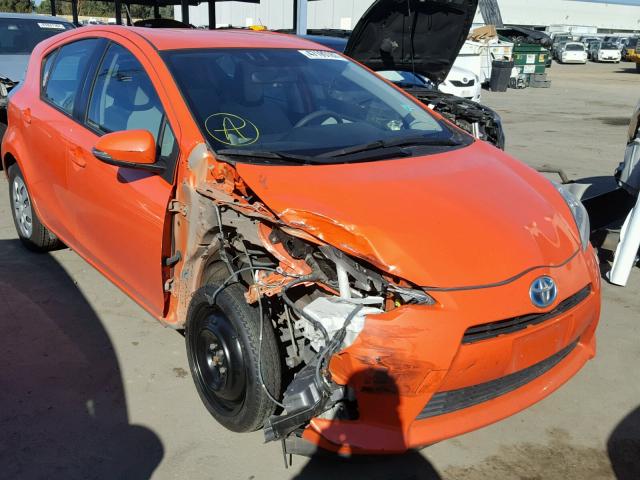 JTDKDTB36D1053887 - 2013 TOYOTA PRIUS C ORANGE photo 1