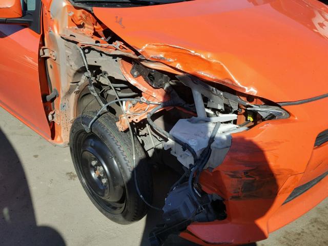 JTDKDTB36D1053887 - 2013 TOYOTA PRIUS C ORANGE photo 9