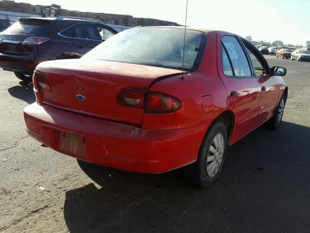 1G1JC524117271689 - 2001 CHEVROLET CAVALIER B RED photo 4