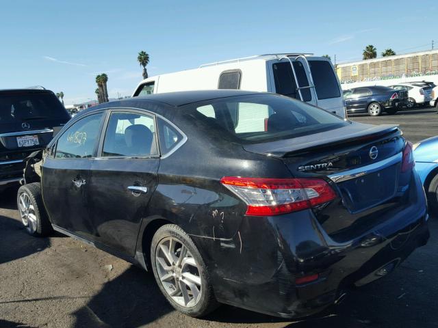 3N1AB7APXDL617887 - 2013 NISSAN SENTRA S BLACK photo 3