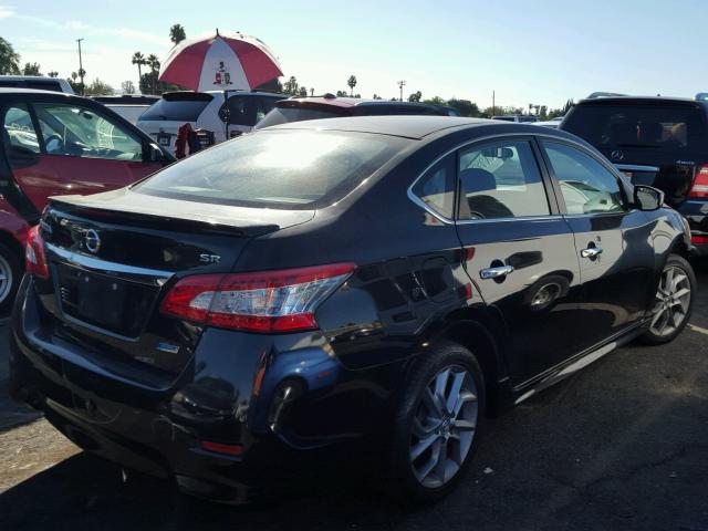 3N1AB7APXDL617887 - 2013 NISSAN SENTRA S BLACK photo 4