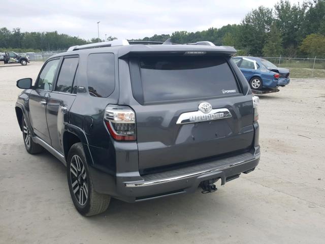 JTEBU5JR8J5502617 - 2018 TOYOTA 4RUNNER SR Szary zdjęcie 3