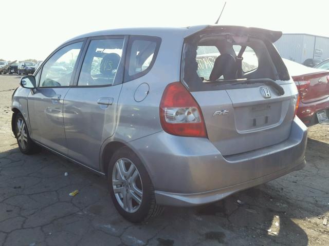 JHMGD38697S067545 - 2007 HONDA FIT S GRAY photo 3