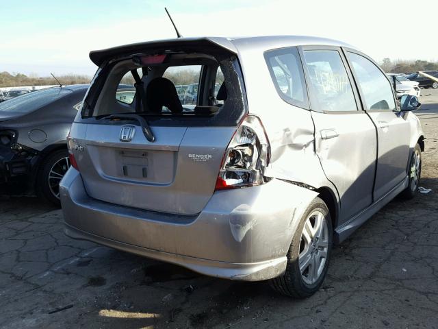 JHMGD38697S067545 - 2007 HONDA FIT S GRAY photo 4