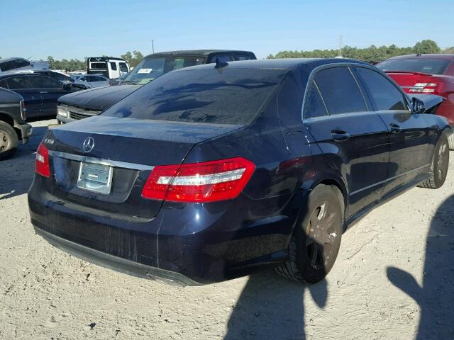 WDDHF5KB8DA701775 - 2013 MERCEDES-BENZ E 350 BLUE photo 4